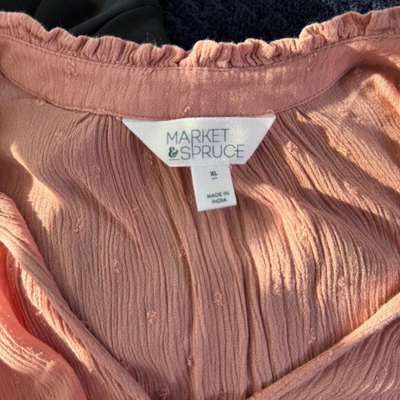 Market & Spruce Stitch Fix Pink V Neck Sleeveless Blouse size XL - Picture 4 of 4